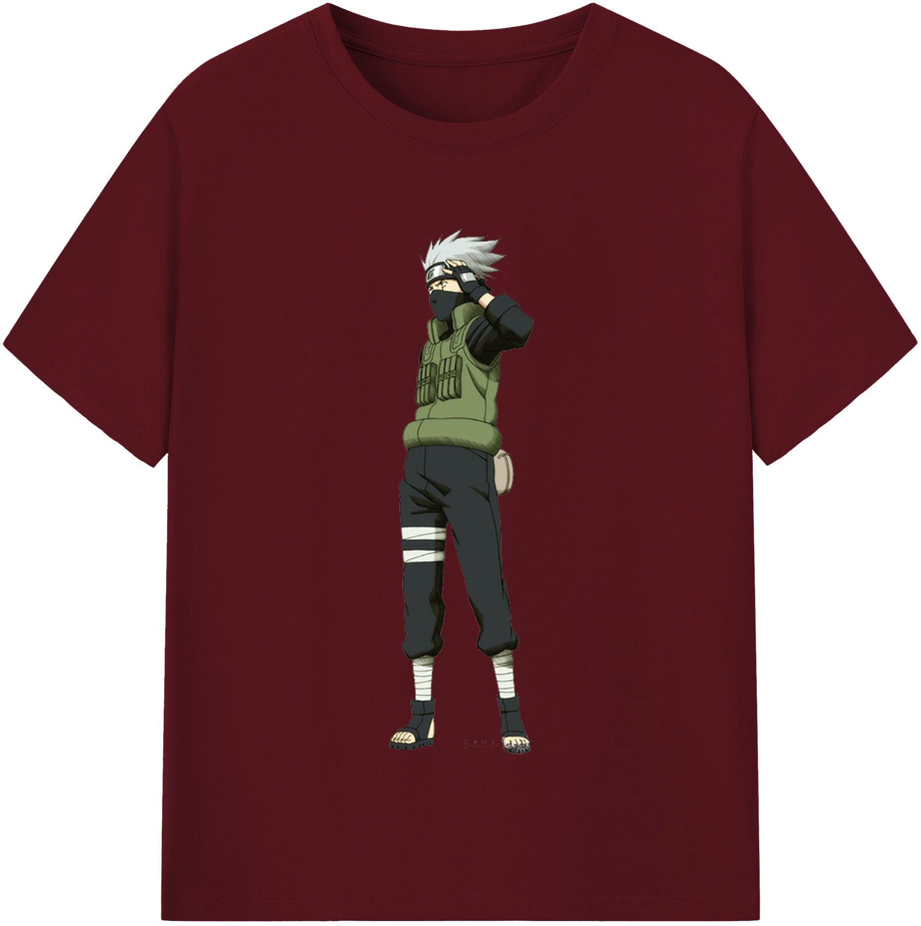 NARUTO -ナルト- はたけ カカシ Hatake Kakashi 綿100％半袖Tシャツ（フロントプリント）